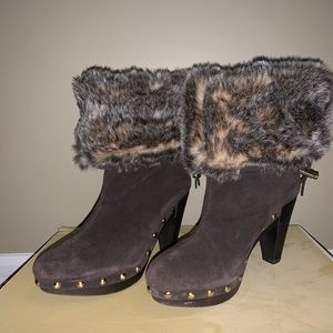 Michale Kors faux fur booties